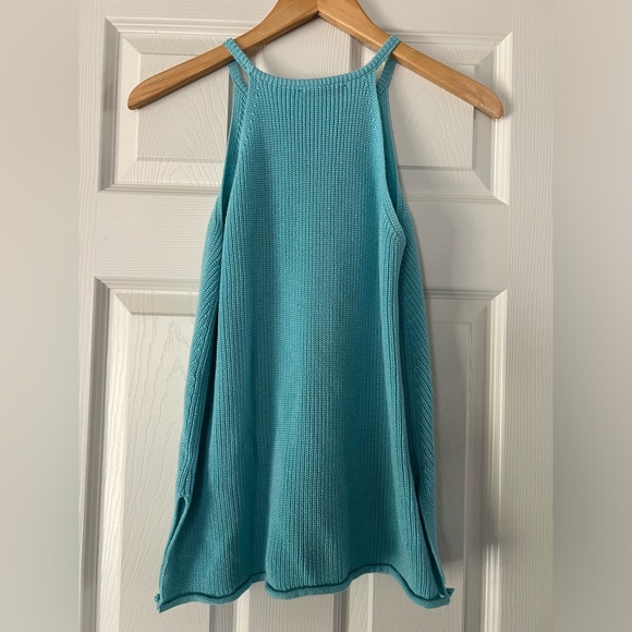 Blue Knit Halter Top Size S - Picture 4 of 4